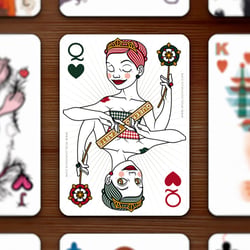 Herzdame im 52 Aces Pokerdeck