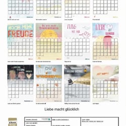 Liebe macht glücklich / Monatskalender – Überblick