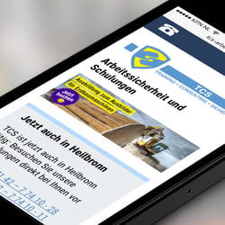Website auf dem Smartphone