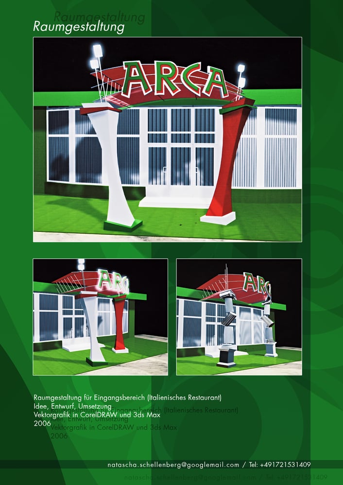 Raumgestaltung für Eingangsbereich (Italienisches Restaurant)