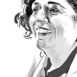illustration cook concern: Asma Khan