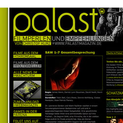 Webseite für das Filmmagazin www.palastmagazin.de