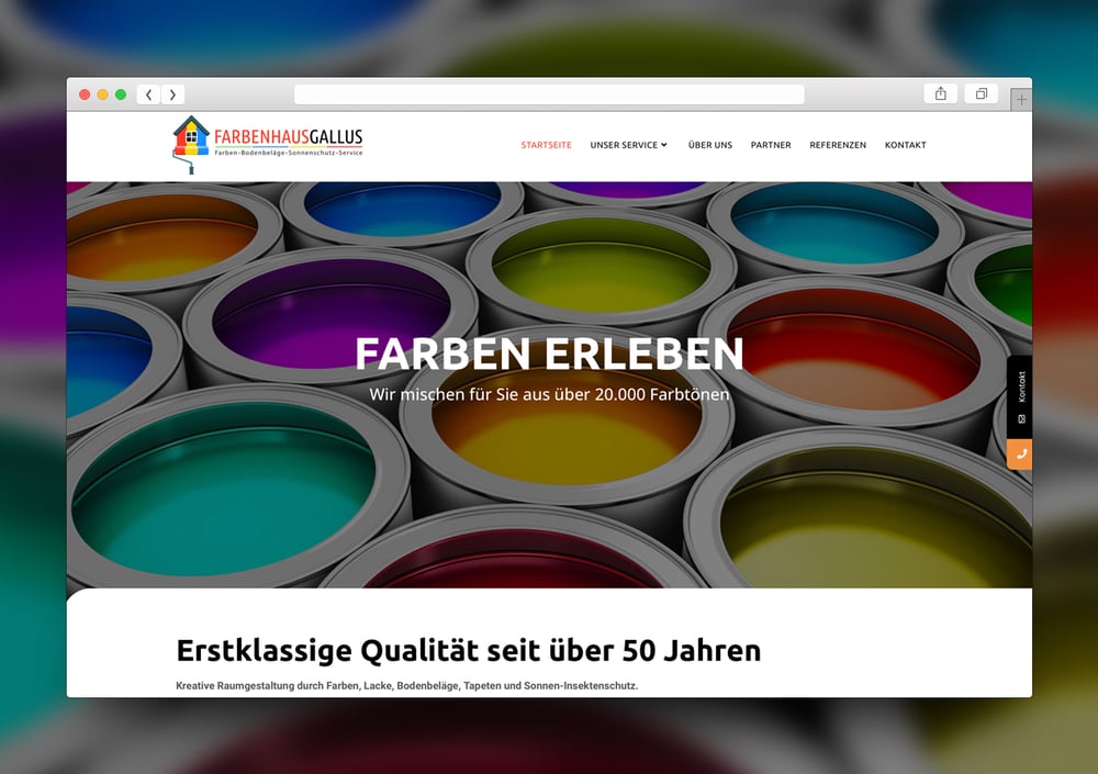 Webdesign: Farbenhaus-Gallus.de