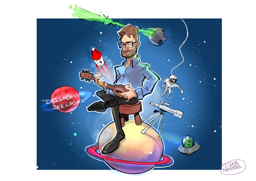Karikatur mit Thema