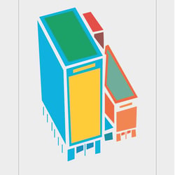 Frankfurt Maintor Gebäude – Eingangshallen Motiv  – 3×4 Meter
