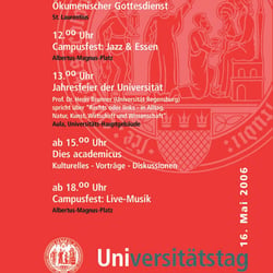 Plakat UniTag, in Traditions-Kennfarbe ROT
