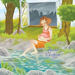 Editorialillustration zum Thema Schadstoffe in der Schwangerschaft