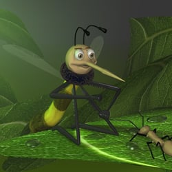 3D Charakter Mücke