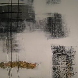 FESSELNDE SCHÖNHEIT-2008-Acryl-Baumrinde-Paketschnur auf Leinwand-60×80
