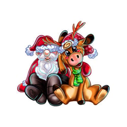 Weihnachtsmann und Rentier