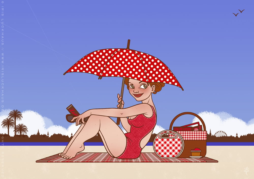 Lola am Strand
