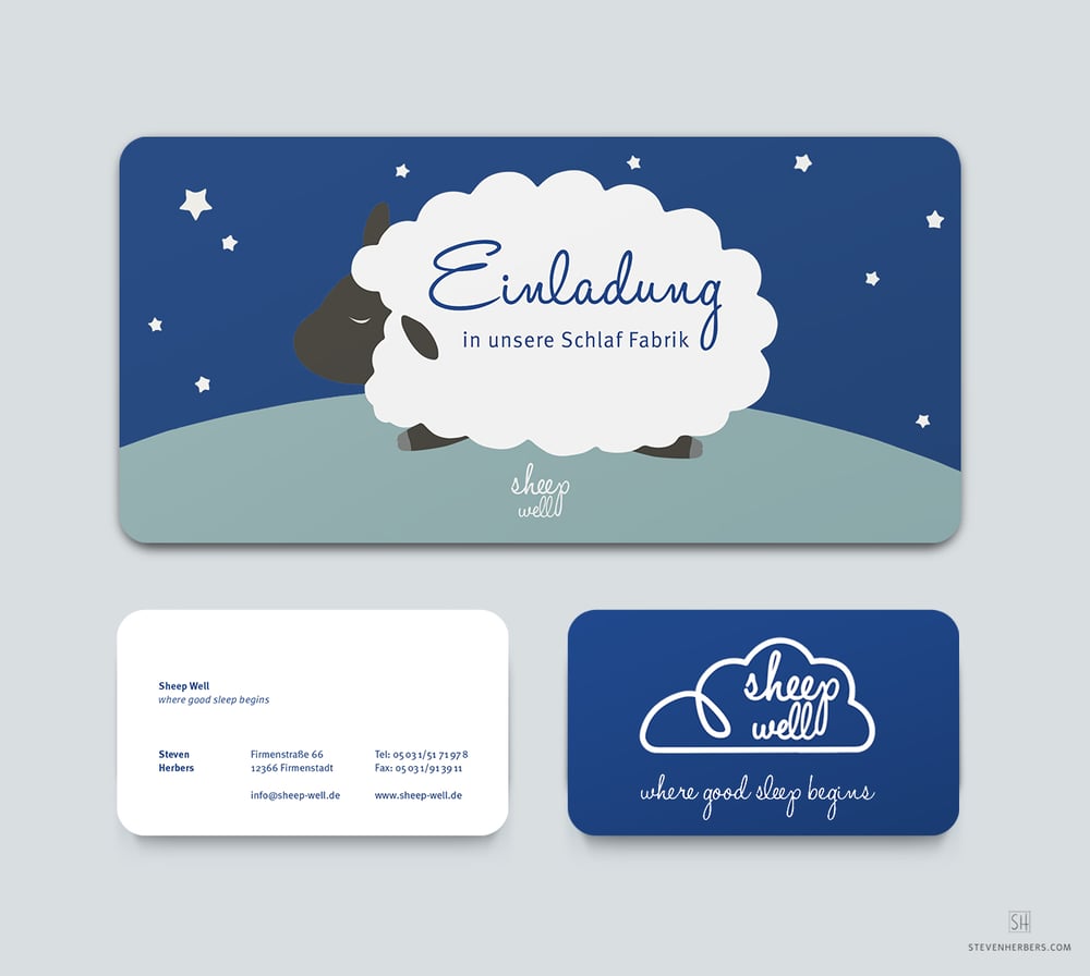 Sheep Well Logo und Vektor Illustration