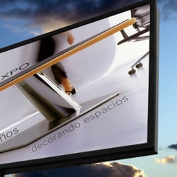 Elaboración de diseño de la valla publicitaria de DISTEC EXPO s.l. mobiliario de diseño.