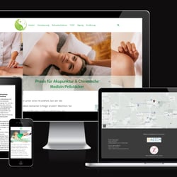 Praixs-Website für eine Akupunkturpraxis