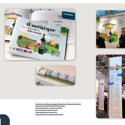 Illustrationen und Messestand