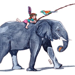 Elephant girl