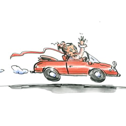 Dip pen and watercolor