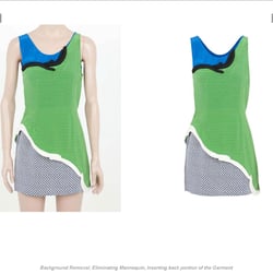 Background removal, Eliminating Mannequin, inserting back portion of the garment