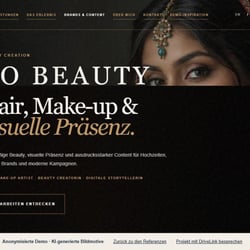 Beauty & Lifestyle – Editorial-Webdesign-Konzept