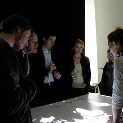 WORLDWATER – das Interaktionspult bei der Diplomausstellung am 3. April 2009
