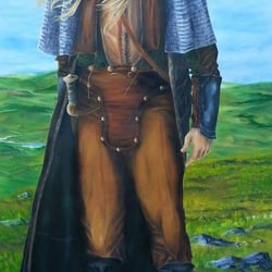 Cerdic, Öl auf Leinwand