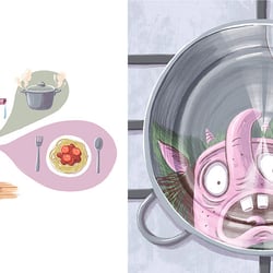 Kinderbuchillustration „Untiermieter gesucht!“