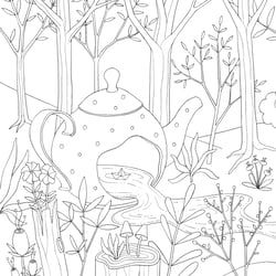Tee im Wald