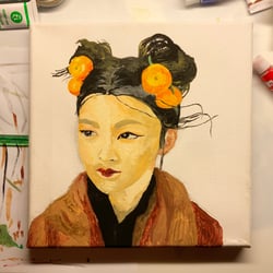 “Mandarin” (Acryl auf Leinwand)