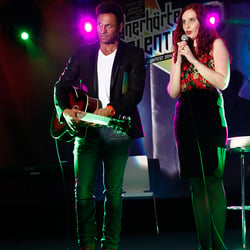 Auftritt Finalistin und Moderator