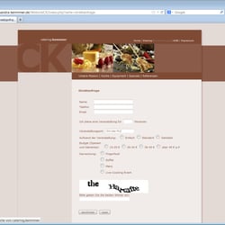 CMS für ein fiktives Catering-Unternehmen | Frontend Kontaktseite