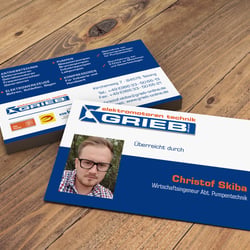 Visitenkarte (Vorder- / Rückseite)