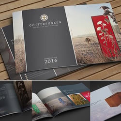 Image- und Produktbroschüre für die Götterfunken GmbH – Design aus Deutschland