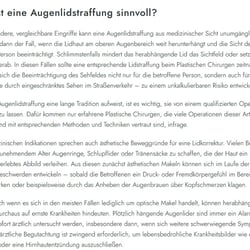 Wann ist eine Augenlidstraffung sinnvoll