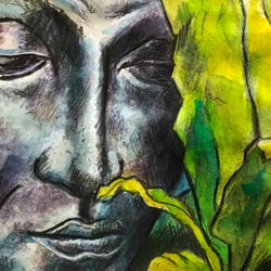 Farbgraphit, Aquarell und Schwarzsteinstift