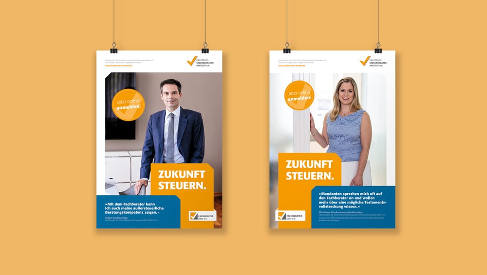 Plakate zur Bewerbung der Kampagne