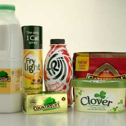 Dairy crest product line 3d Illustration