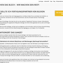 Landingpage – Konzept und Text – Blexon