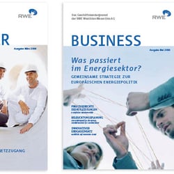Editorialdesign, Layout und Bildbearbeitung für verschiedene Kundenbroschüren der RWE Westfalen-Weser-Ems AG