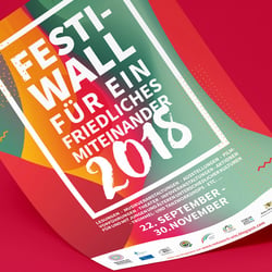 Poster Design für das Festi-Wall für ein friedliches Miteinander
