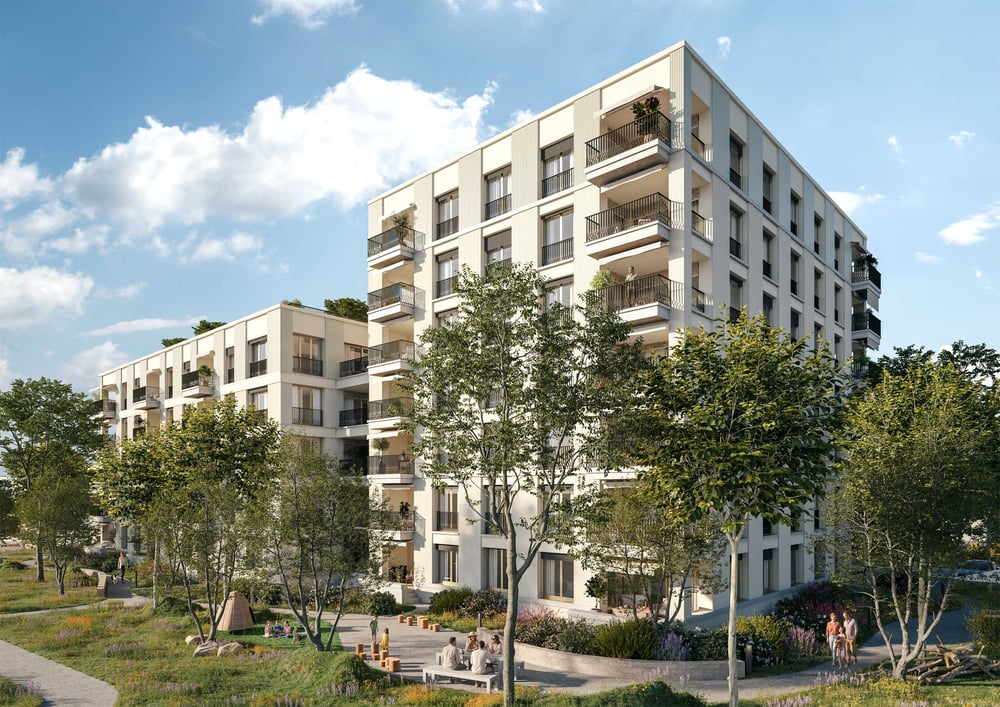 3D Architektur Visualisierung Wohnüberbauung