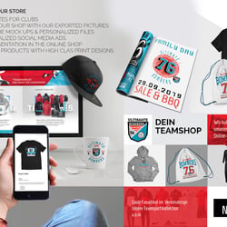 Teamshop StartUp Corporate Design, Workflow Optimierung, Online Print Produkte, Merchandising