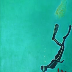 fisher´s net acryl auf leinwand 1,60 × 0,60