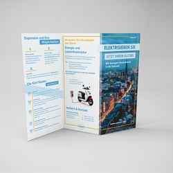 Leporello Flyer für Evectro Motors