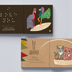 Buchgestaltung „Lunas Little Animals …“, Innenseiten – die Tiere wurden von der jungen Autorin illustriert