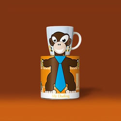 Illustration auf Kaffeebecher