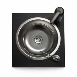 Mobiles Handwaschbecken Schwarz Edelstahl Waschbecken 6