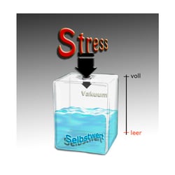 Stress verdrängt Selbstwert