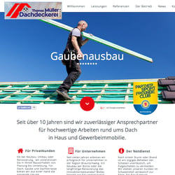 Webseite für Dachdeckerei