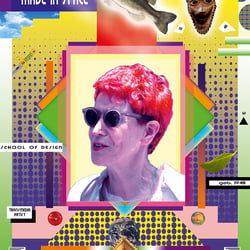 April Greiman Plakat in Ihrem Stil gestaltet