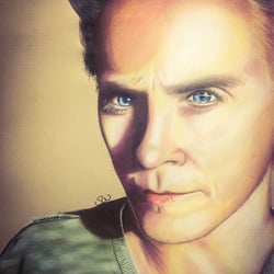 Portrait mit Pastellkreide und Polychromos